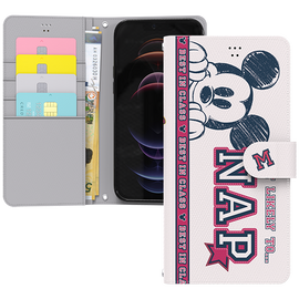 [S2B] Disney Mickey Varsity Thin Diary Case-Smartphone Card Storage Wallet iPhone Galaxy Case-Made in Korea